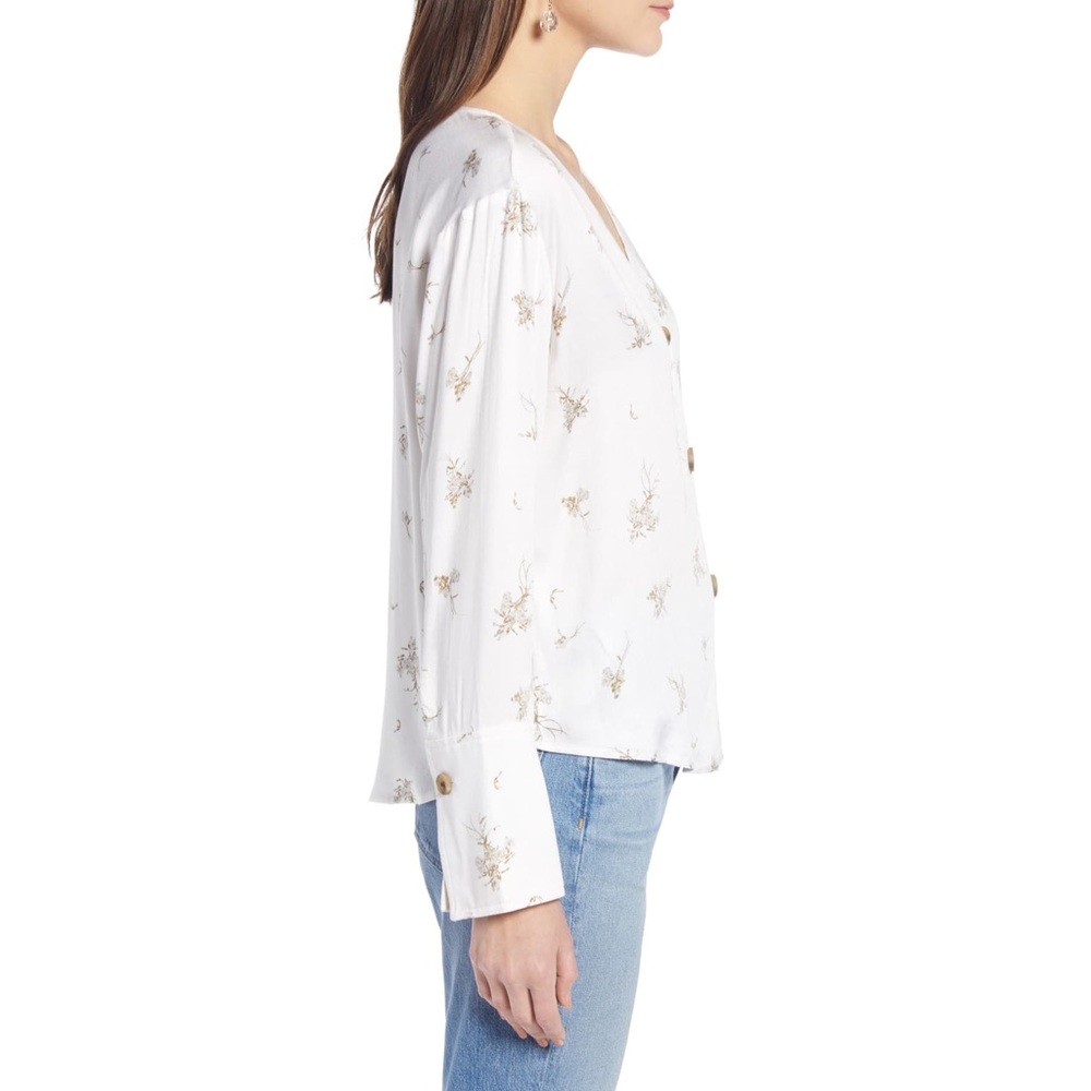 Something Navy Pretty Button Through Top Size Xs - image 3